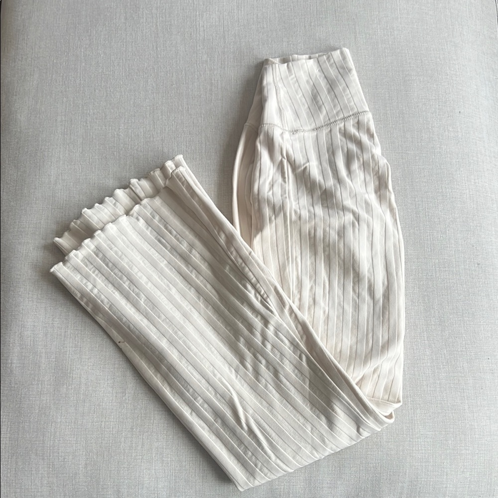 Aerie Cream Flare Leggings